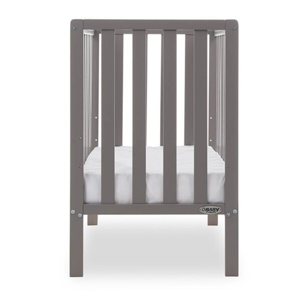 Obaby Bantam Space Saver Cot + Fibre Mattress - Taupe Grey - Image 3