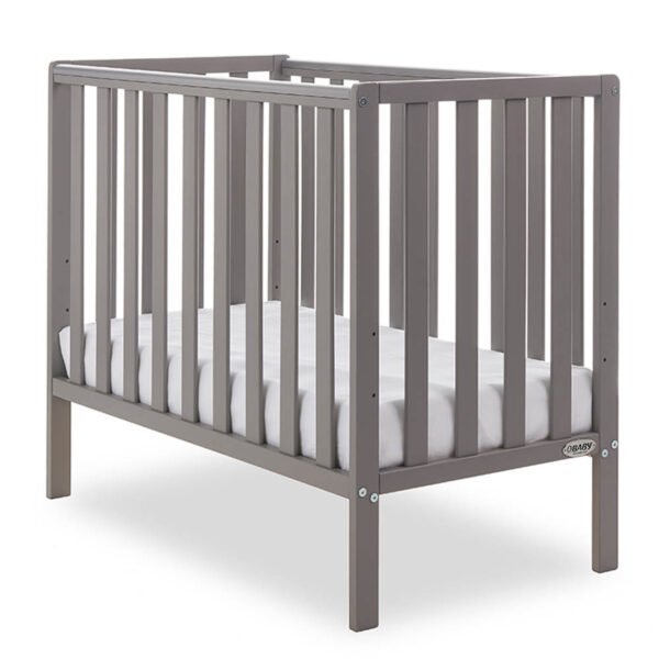 Obaby Bantam Space Saver Cot + Fibre Mattress - Taupe Grey